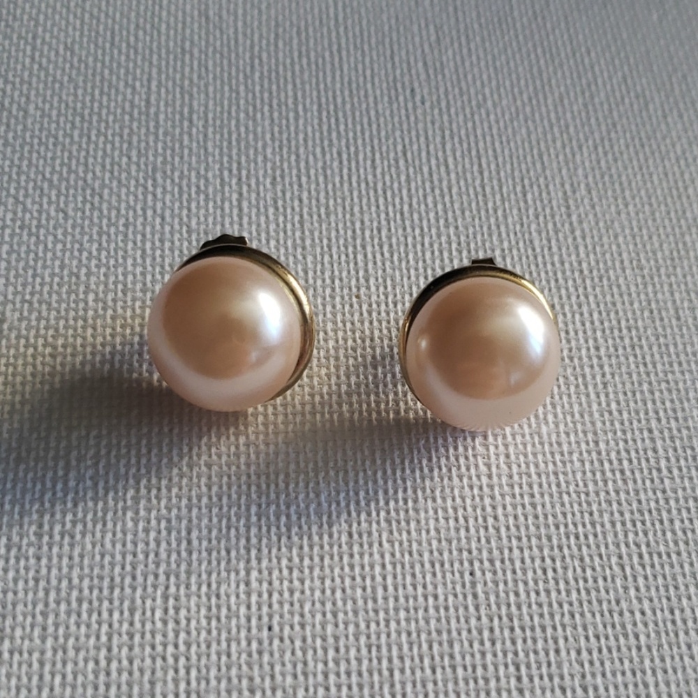 Large Faux Pearl Studs